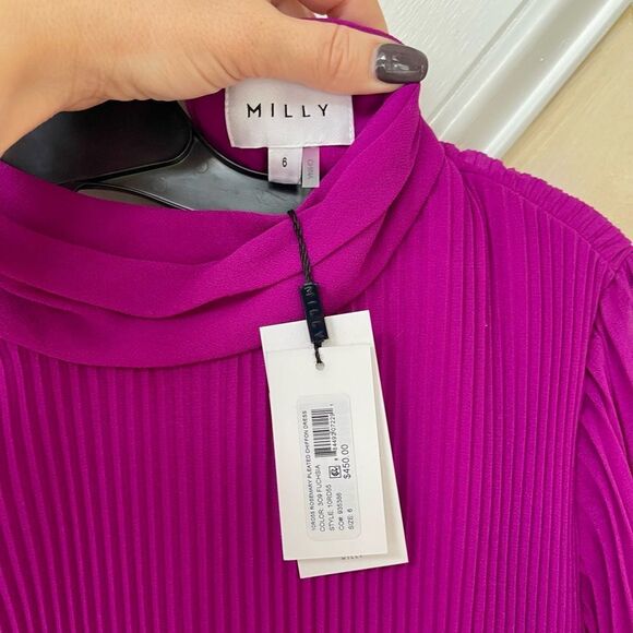 Milly vibrant purple mini dress - Picture 3 of 6